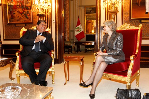 Alan Garcia e Irina Bokova