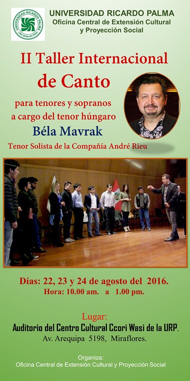 II TALLER INTERNACIONAL DE CANTO