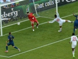 English defender Joleon Lescott (C) scores in the nets of French goalkeeper Hugo Lloris during the Euro 2012 championships football match France vs England on June 11, 2012 at the Donbass Arena in Donetsk.           AFP PHOTO / CARL DE SOUZA        (Photo credit should read CARL DE SOUZA/AFP/GettyImages)