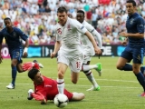 DONETSK, UKRAINE - JUNE 11:  James Milner of England rounds the goalkeeper Hugo Lloris of France, only to miss his chance at goal during the UEFA EURO 2012 group D match between France and England at Donbass Arena on June 11, 2012 in Donetsk, Ukraine.  (Photo by Ian Walton/Getty Images)