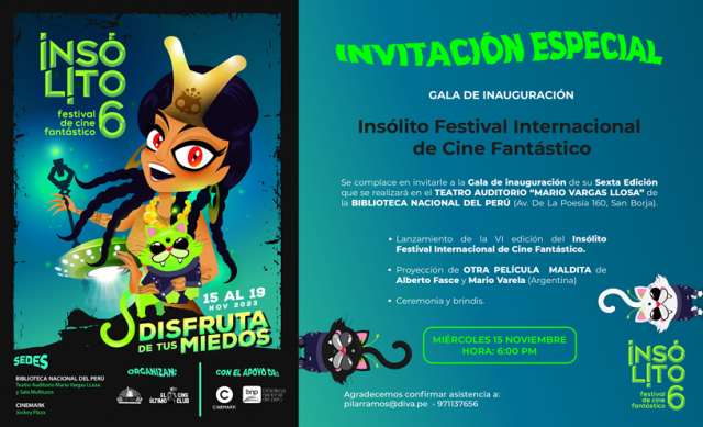 La sexta edición del insolito festival de cine fantástico llega del 15